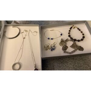 LOT 925 Sterling Silver Jewelry  Wearable Not Scrap  59.2 Gram  Necklace Charm